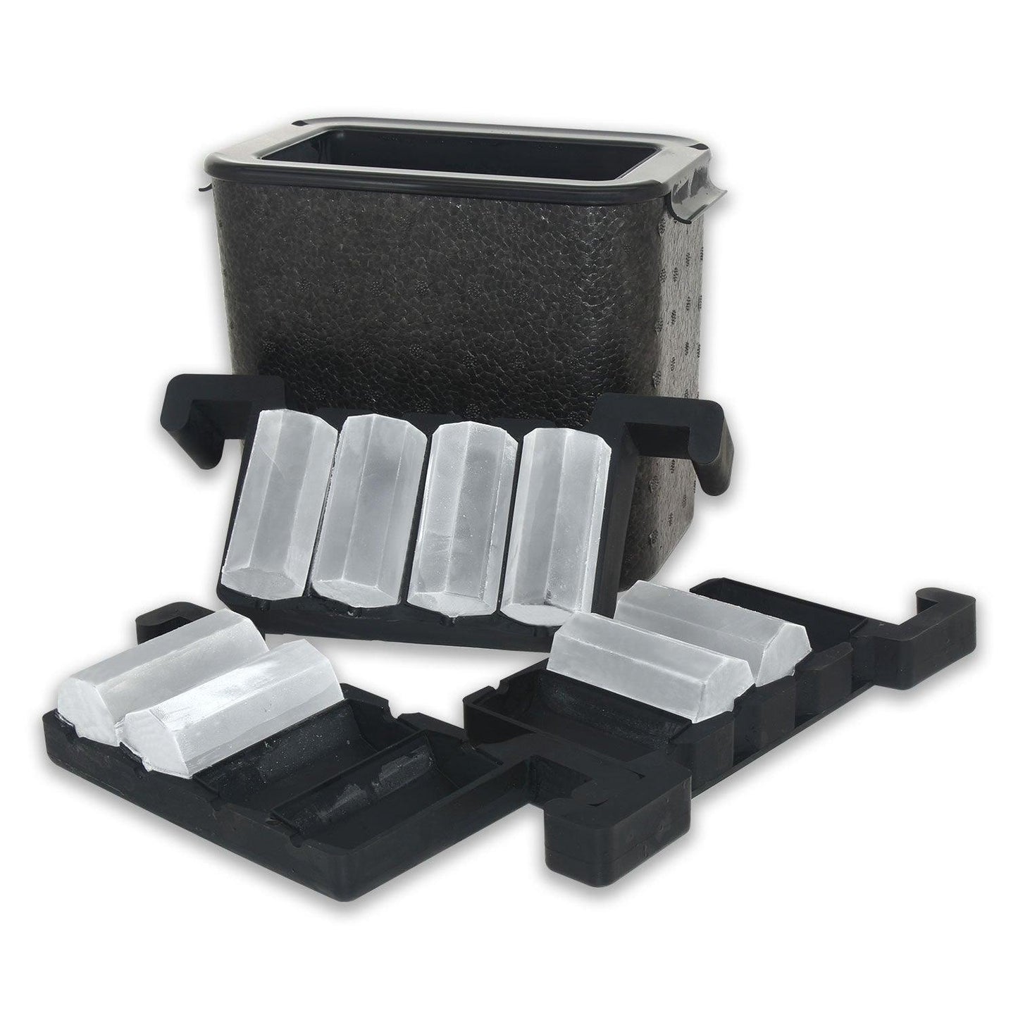 Moule à glaçons transparent en silicone 2TCU, 1 sur 8, pour bar, whisky, hockey sur glace, bulles sans air