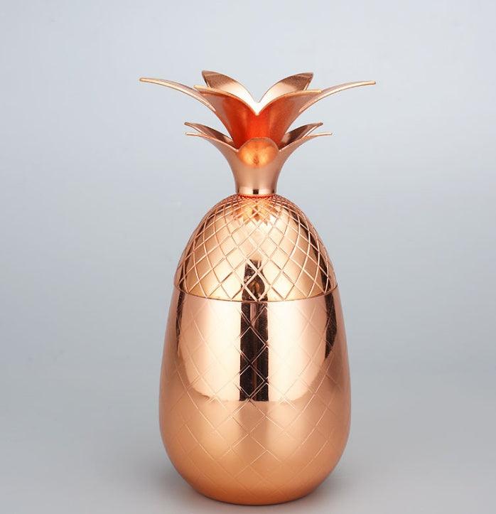 Vaso creativo de piña para cóctel, vasos de acero inoxidable para cerveza, herramienta para cócteles y bebidas.