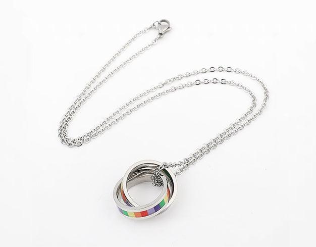 Collier couple LGBT Rainbow Pride