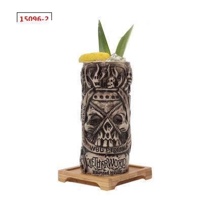 Bar Tiki Cup Tasse Tiki en céramique Tasse à cocktail Hawaïenne Personnalité créative Tasse à vin Tasse Totem