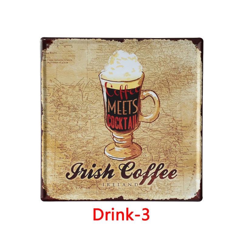 Retro Tin Painting Bar Home KTV Wall Decoration