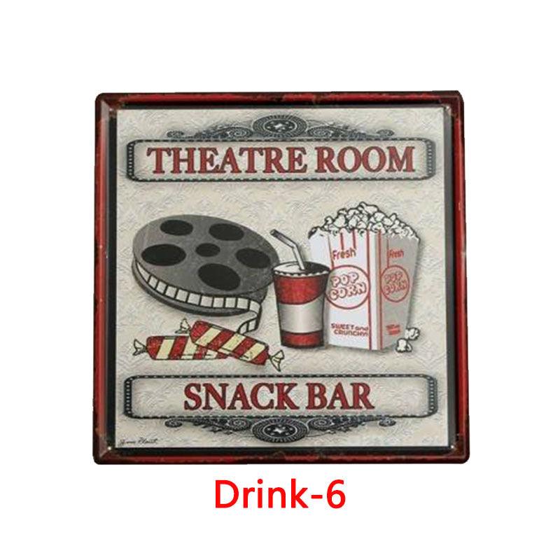 Retro Tin Painting Bar Home KTV Wall Decoration
