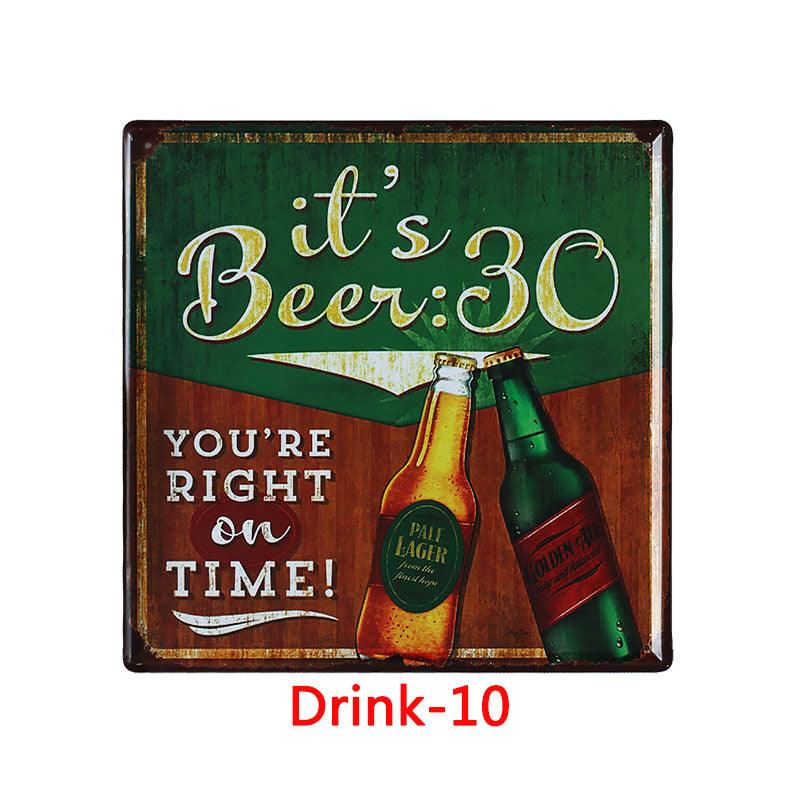 Retro Tin Painting Bar Home KTV Wall Decoration