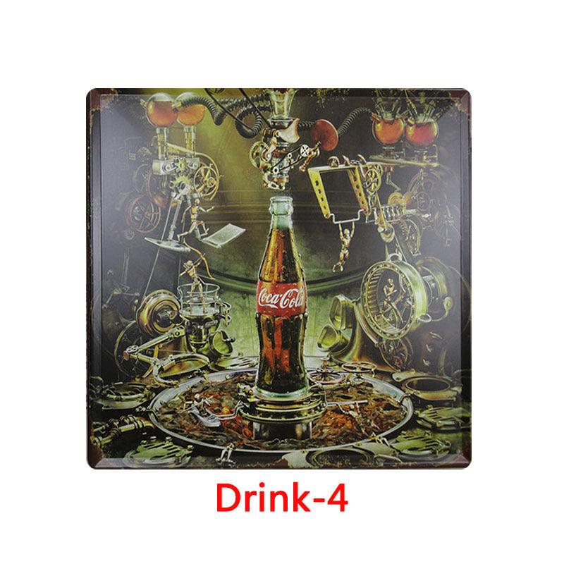 Retro Tin Painting Bar Home KTV Wall Decoration