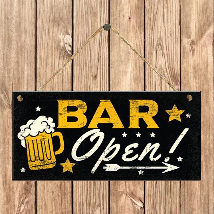Fashion Wooden Sign Listing Bar Decoration Christmas Wood Ornaments