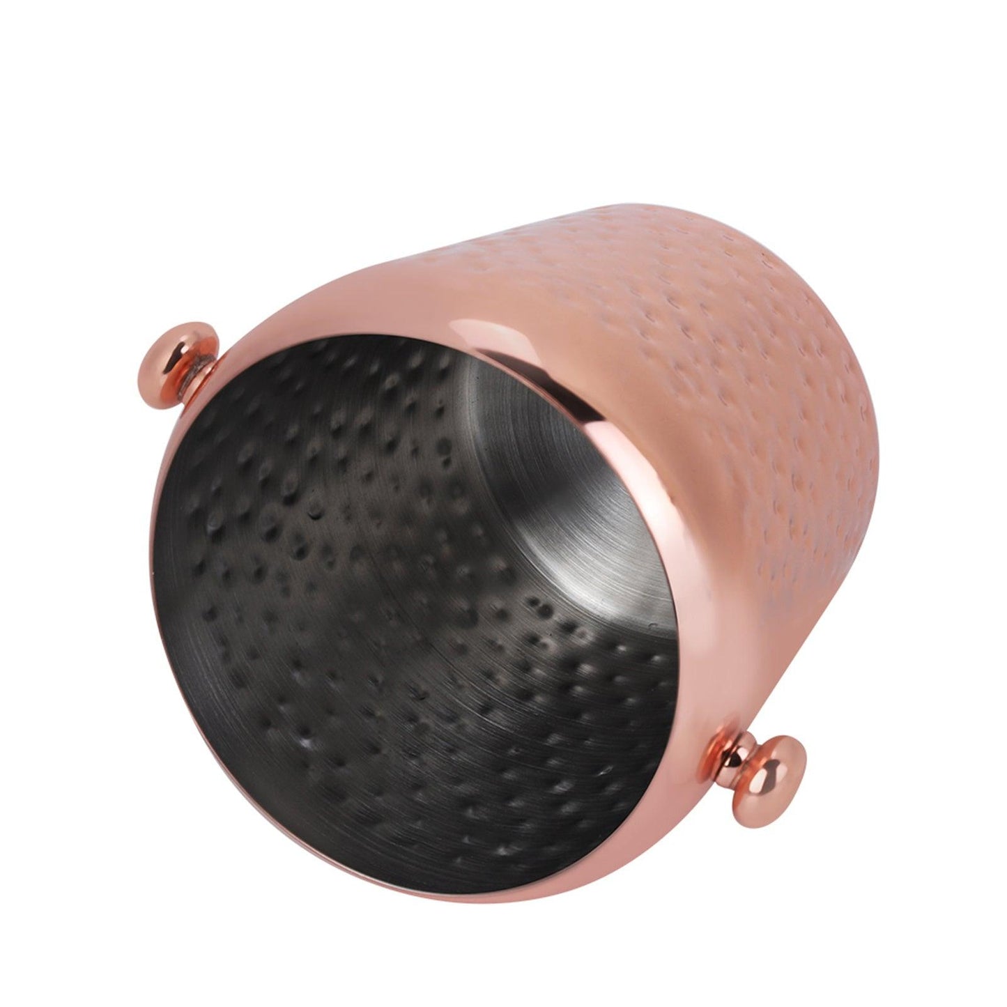 Seau à glace en acier inoxydable 1 L, récipient à glaçons pour bar, maison, hôtel (or rose)