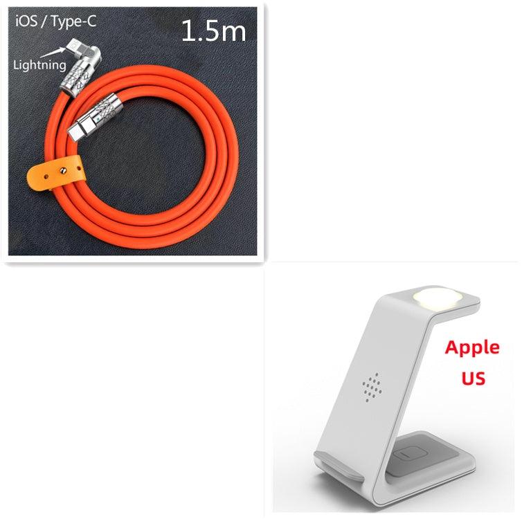 Station de charge rapide 3 en 1, support de chargeur sans fil, station de charge rapide sans fil pour support de téléphone