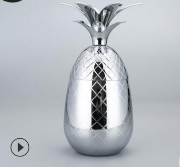 Vaso creativo de piña para cóctel, vasos de acero inoxidable para cerveza, herramienta para cócteles y bebidas.