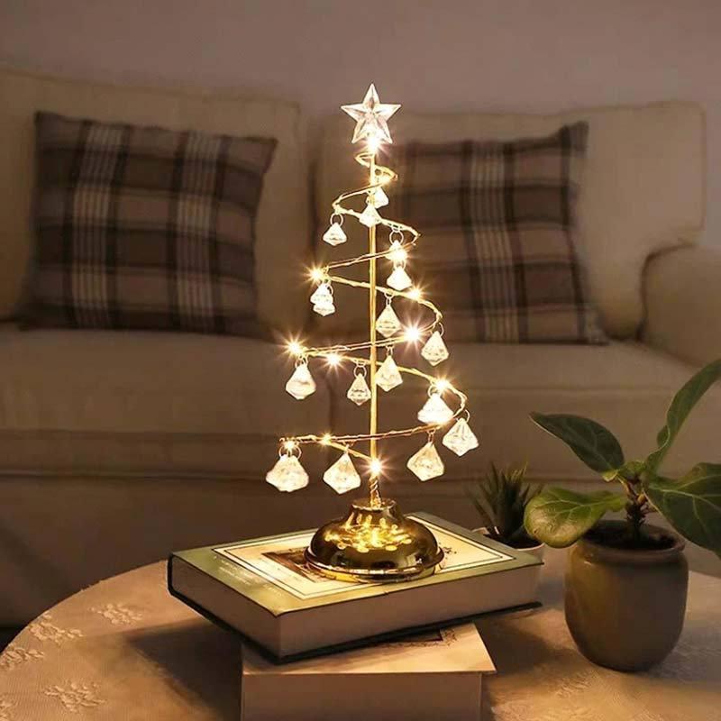 Guirlande lumineuse LED en cristal pour sapin de Noël, décoration d'intérieur, pour chambre à coucher