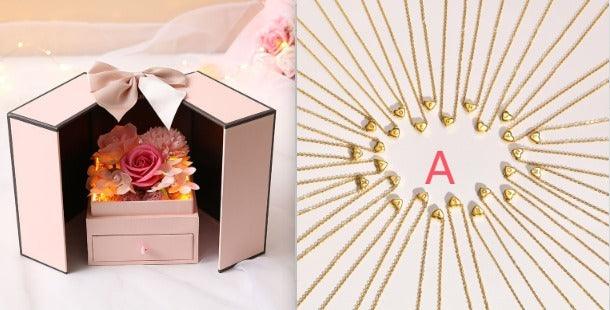 Mothers Day Gift Double Door Rose Gift Box, Jewelry Creative Decorate Boxes
