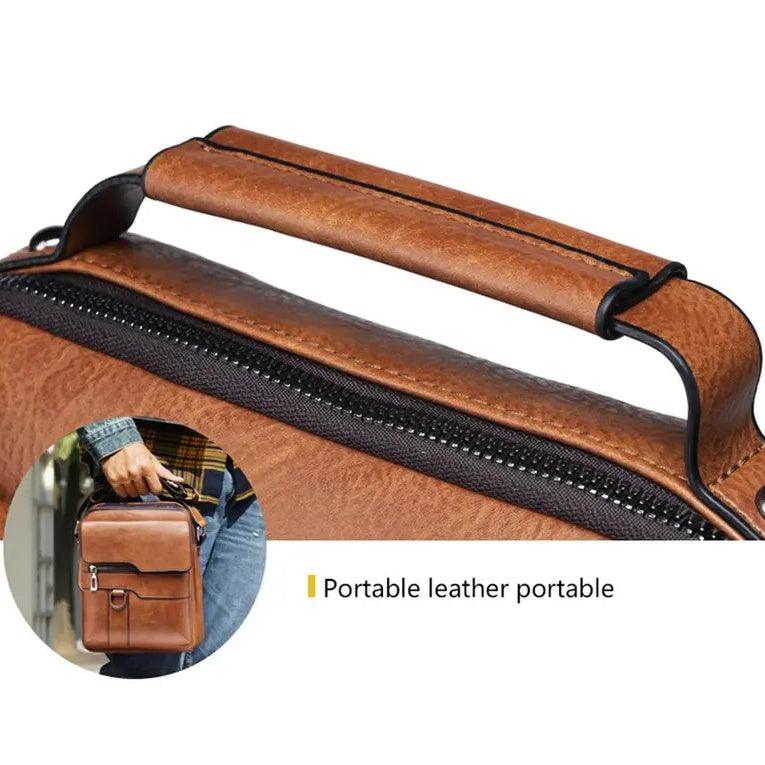 Sac à dos rétro vertical incliné, sac à dos marron tendance à bandoulière unique, compartiments multiples, bandoulière réglable, style décontracté, sac en tissu résistant, petit sac à dos incliné, brillant