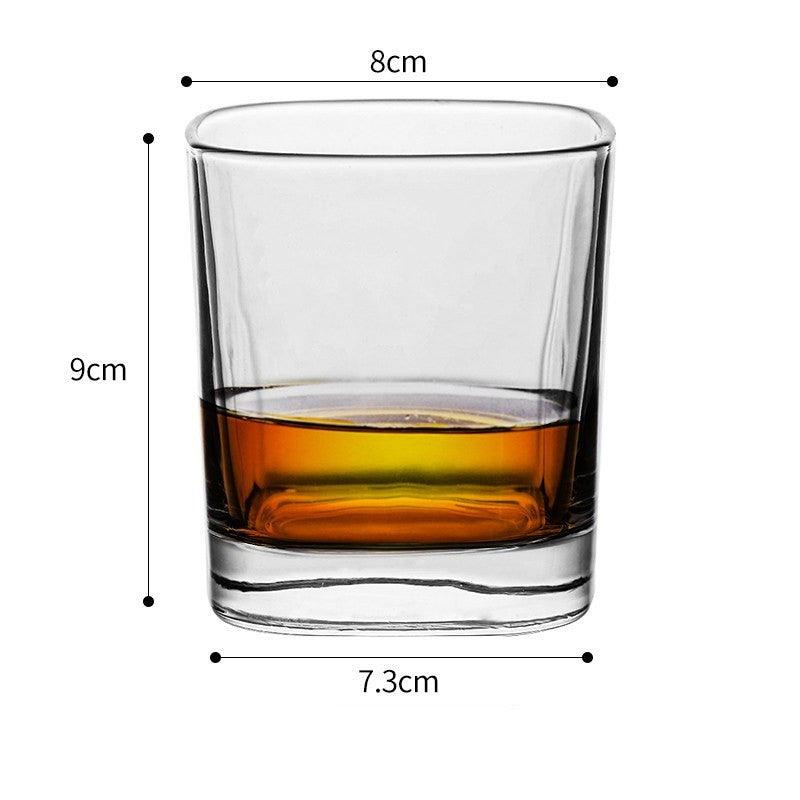 Whiskey Glass Wine Glass Foreign Wine Glass Crystal Glass Octagonal Glass Thickened Bar Glass Set Beer Glass