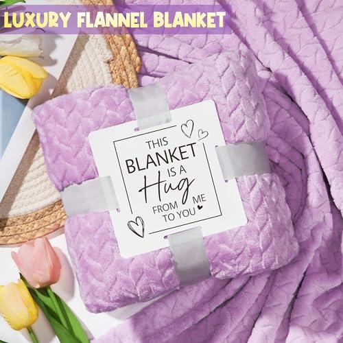Birthday Gifts for Women Self Care Gifts Get Well Soon Gifts, Rose Relaxing Spa Gifts Basket Care Package w/ Luxury Flannel Blanket, Unique Mothers Day Gifts for Mom Her Friend Sister Wife Grandma