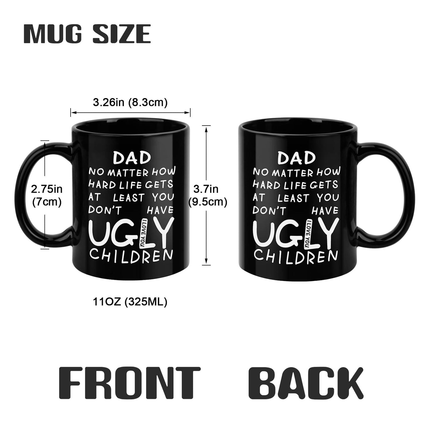 Fathers Day Dad Gifts from Daughter Son Wife,11oz Funny Coffee Mug for Dad,Unique Fathers Day Present Idea for Daddy Husband Men Him,Heartwarming Retirement Anniversary Birthday Gifts for Papa Stepdad
