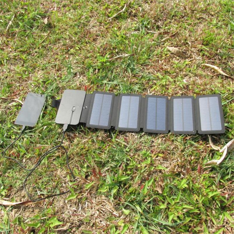 Chargeur solaire pliable d'extérieur, portable, 5 V, 2,1 A, sortie USB, pour appareils de camping, randonnée, sac à dos, voyage, alimentation pour smartphones