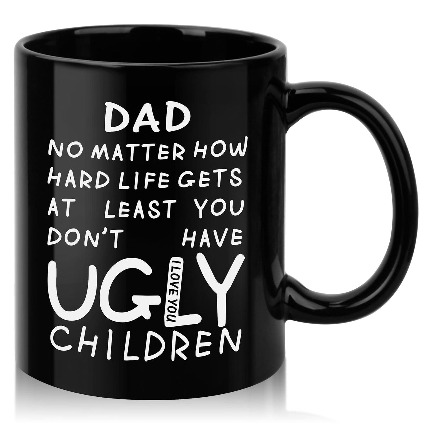 Fathers Day Dad Gifts from Daughter Son Wife,11oz Funny Coffee Mug for Dad,Unique Fathers Day Present Idea for Daddy Husband Men Him,Heartwarming Retirement Anniversary Birthday Gifts for Papa Stepdad