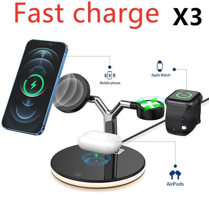 Compatible with Apple, 3 In 1 Magnetic Wireless Charger 15W Fast Charging Station For Magsafe Chargers - Grivelo
