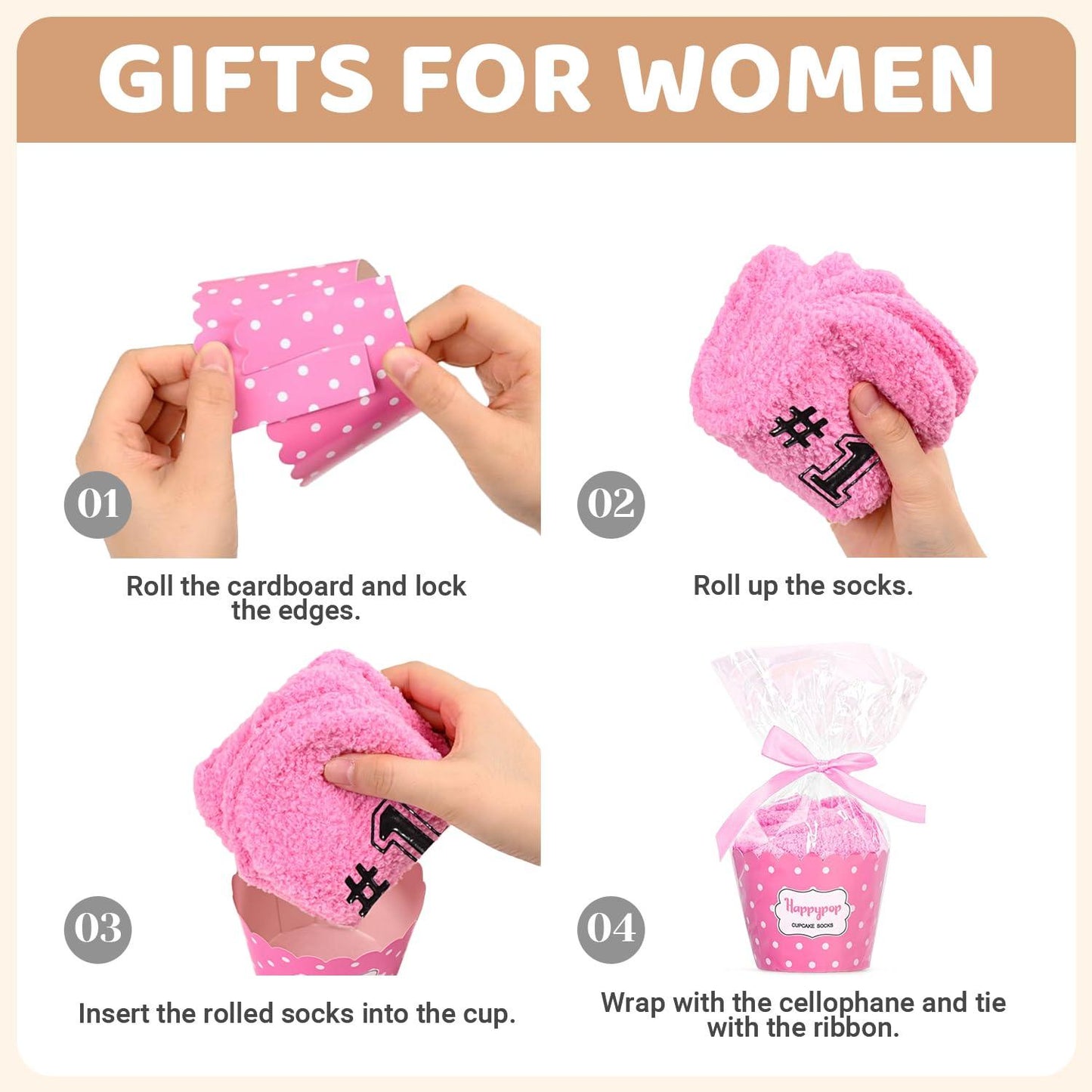 Cadeaux de fête des mères HAPPYPOP pour maman - Cadeaux maman pour femmes, cadeaux d'anniversaire maman, cadeaux pour maman de filles et fils, chaussettes cadeaux maman maman