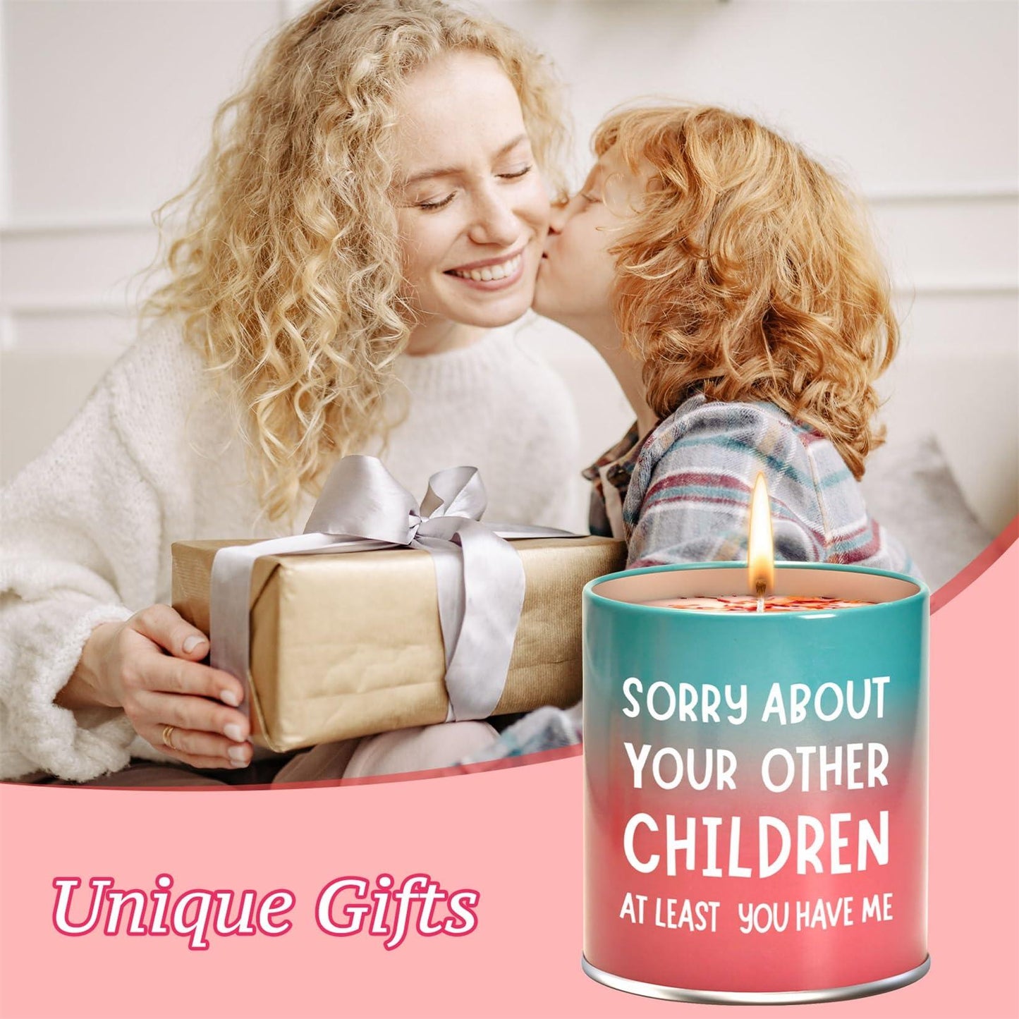 Cadeaux de fête des mères pour maman, de la part de sa fille, de son fils et de ses enfants, cadeaux d'anniversaire pour maman, idées cadeaux amusantes, cadeaux de Noël, cadeaux d'anniversaire pour la Saint-Valentin, bougies parfumées de 255 ml