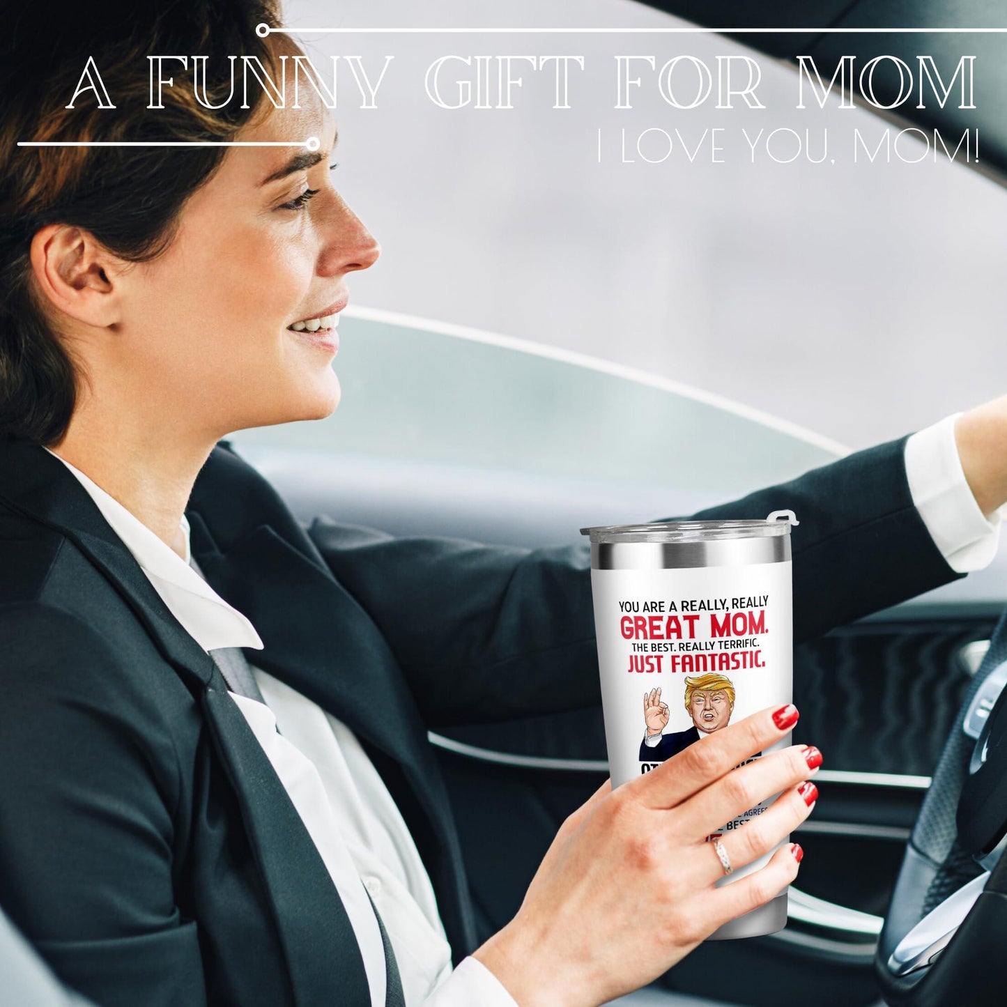 UMACVN Gifts for Mom from Daughter Son - Mothers Day Gifts for Mom Wife - Birthday, Christmas Gift Ideas for Moms - Gift for Mama, Moms, Mother from Kids - 20 Oz Stainless Steel White Tumbler