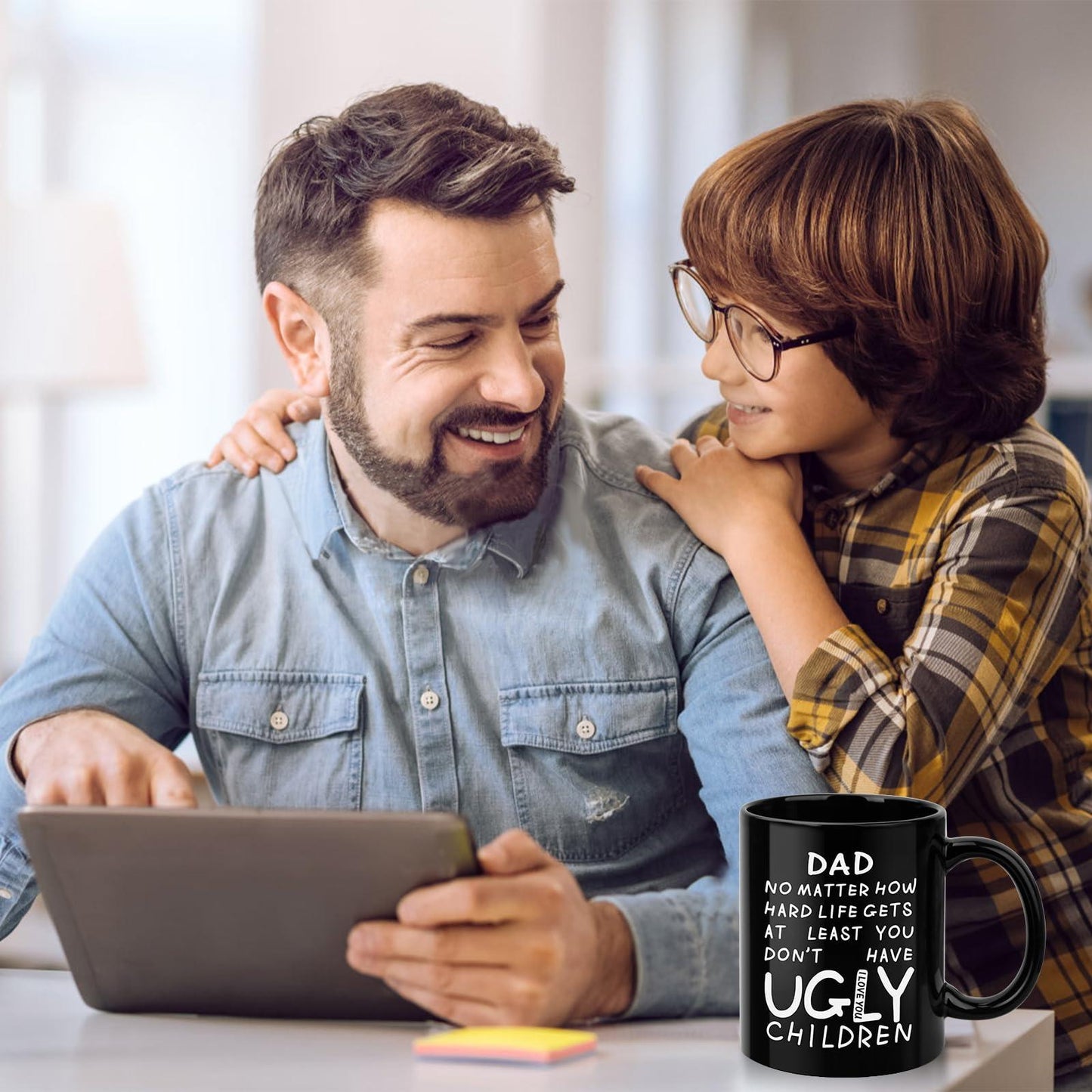 Fathers Day Dad Gifts from Daughter Son Wife,11oz Funny Coffee Mug for Dad,Unique Fathers Day Present Idea for Daddy Husband Men Him,Heartwarming Retirement Anniversary Birthday Gifts for Papa Stepdad