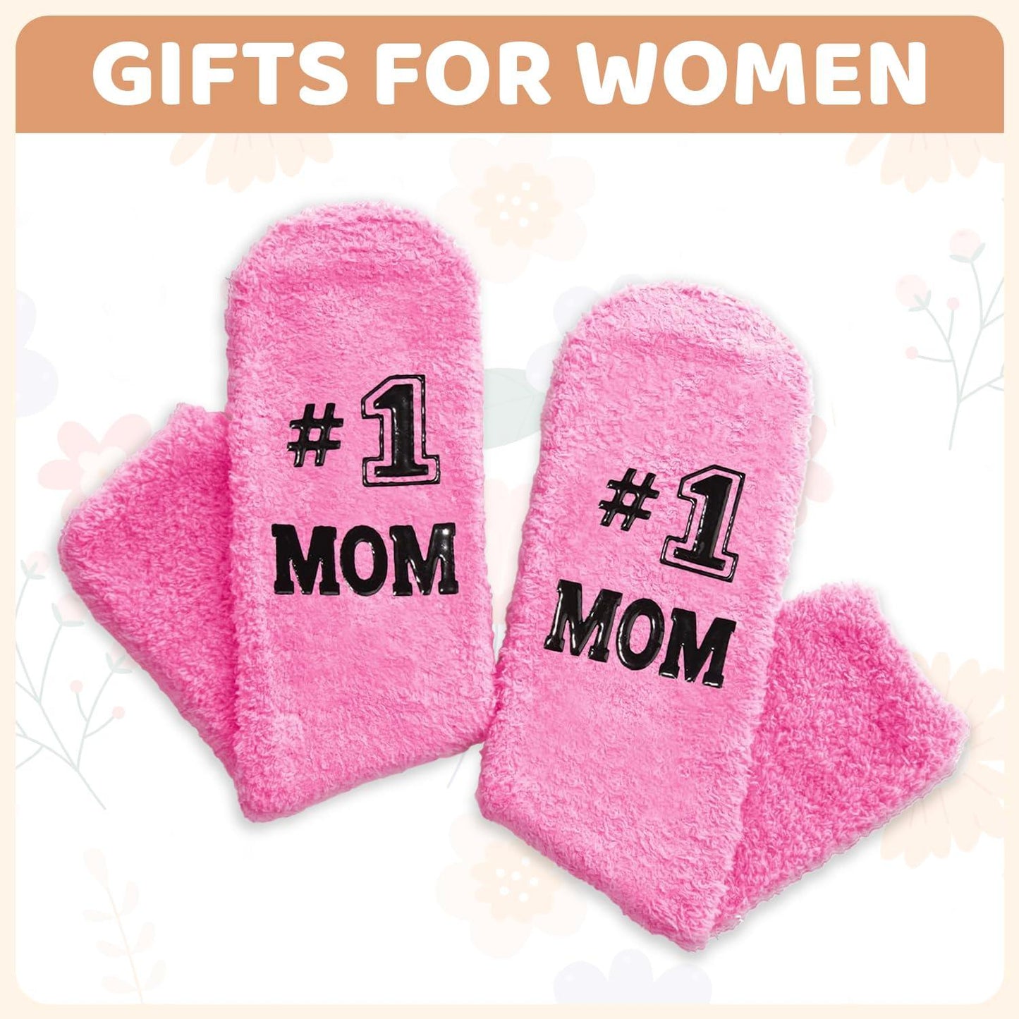 Cadeaux de fête des mères HAPPYPOP pour maman - Cadeaux maman pour femmes, cadeaux d'anniversaire maman, cadeaux pour maman de filles et fils, chaussettes cadeaux maman maman