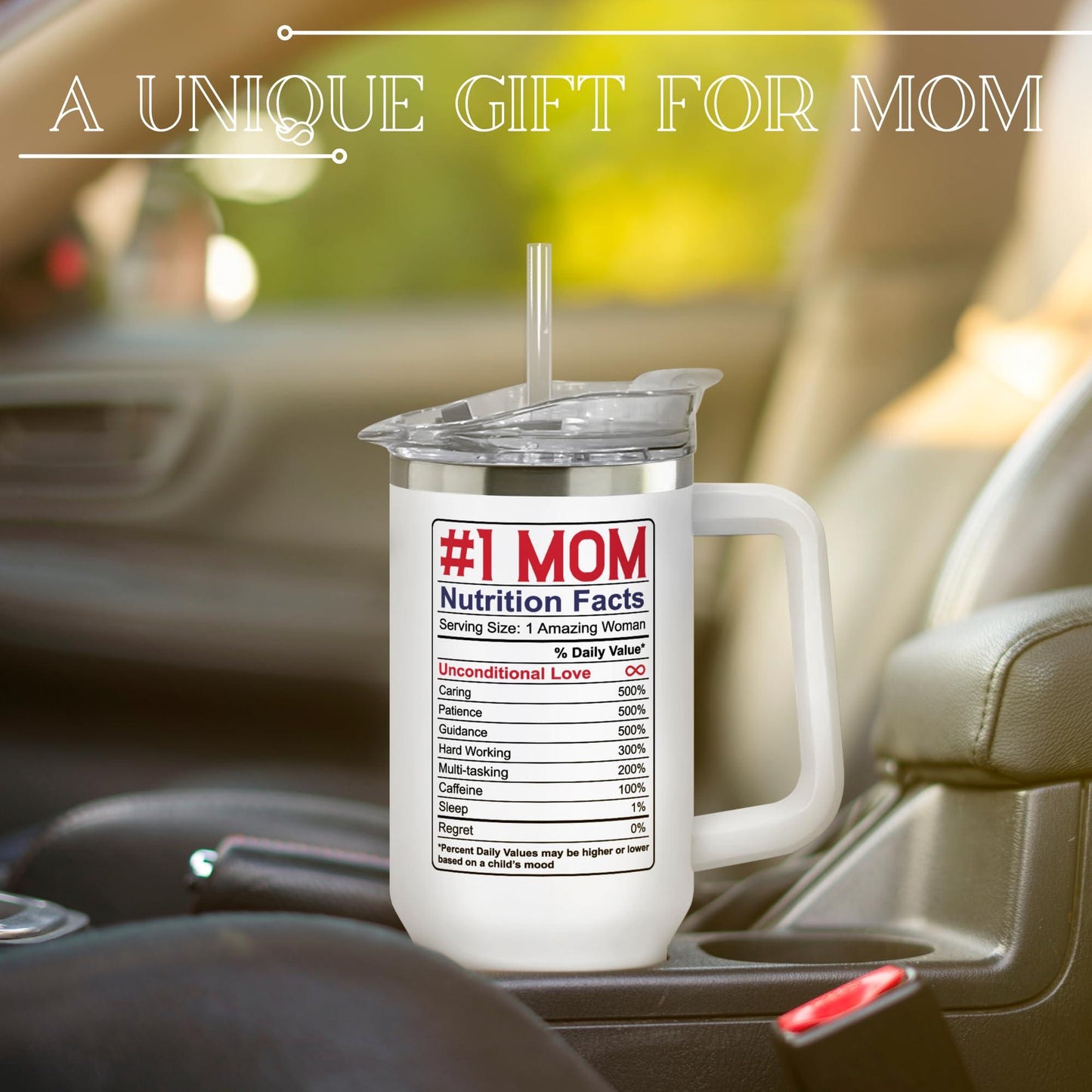 UMACVN Gifts for Mom from Daughter Son - Mothers Day Gifts for Mom Wife - Birthday, Christmas Gift Ideas for Moms - Gift for Mama, Moms, Mother from Kids - 20 Oz Stainless Steel White Tumbler
