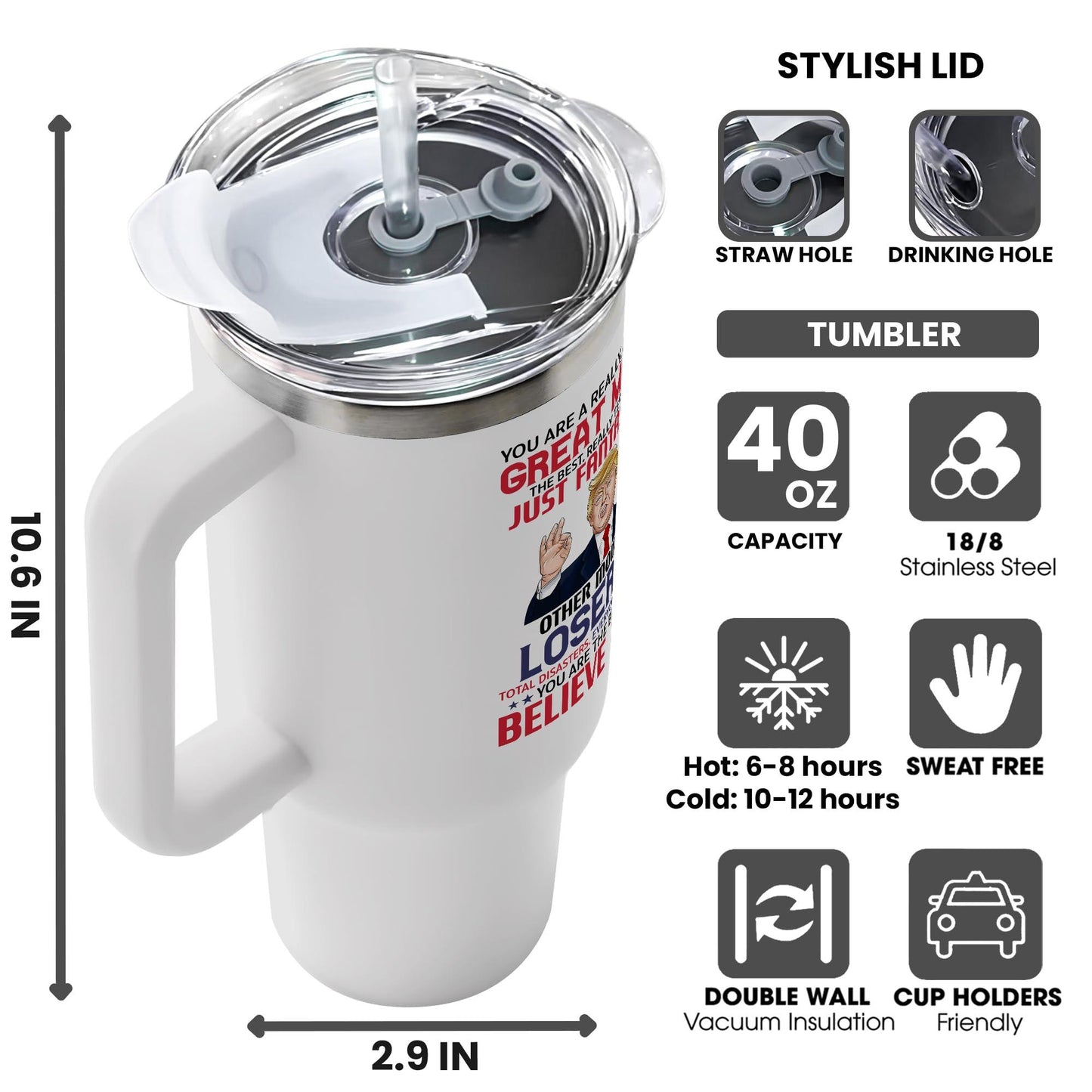 UMACVN Gifts for Mom from Daughter Son - Mothers Day Gifts for Mom Wife - Birthday, Christmas Gift Ideas for Moms - Gift for Mama, Moms, Mother from Kids - 20 Oz Stainless Steel White Tumbler