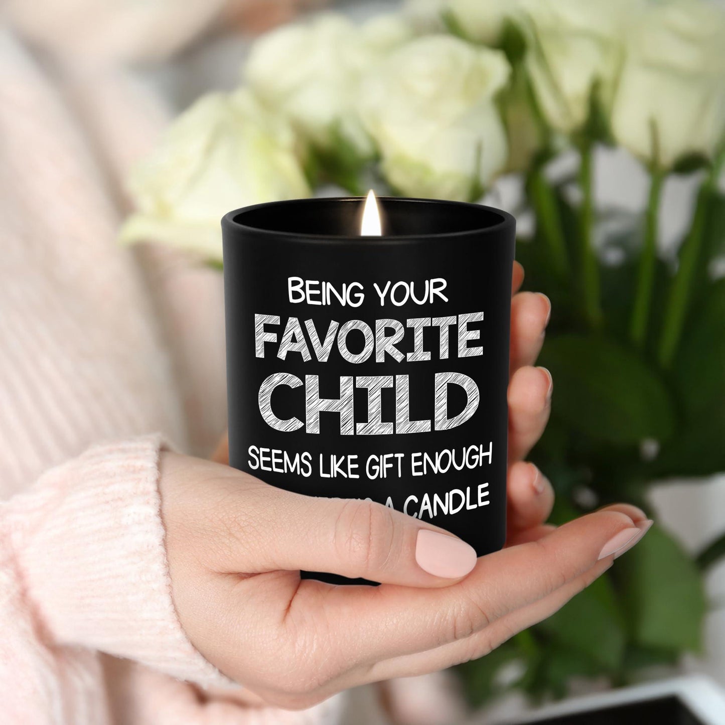 TEEZWONDER Cadeaux Fête des Mères pour Maman de Fille Fils - Bougie Parfumée Enfant Préféré Vanille Lavande 10oz - Cadeau Fête des Mères Fête des Pères pour Maman Papa Grand-mère Grand-père, Cadeau d'Anniversaire pour Femmes Hommes