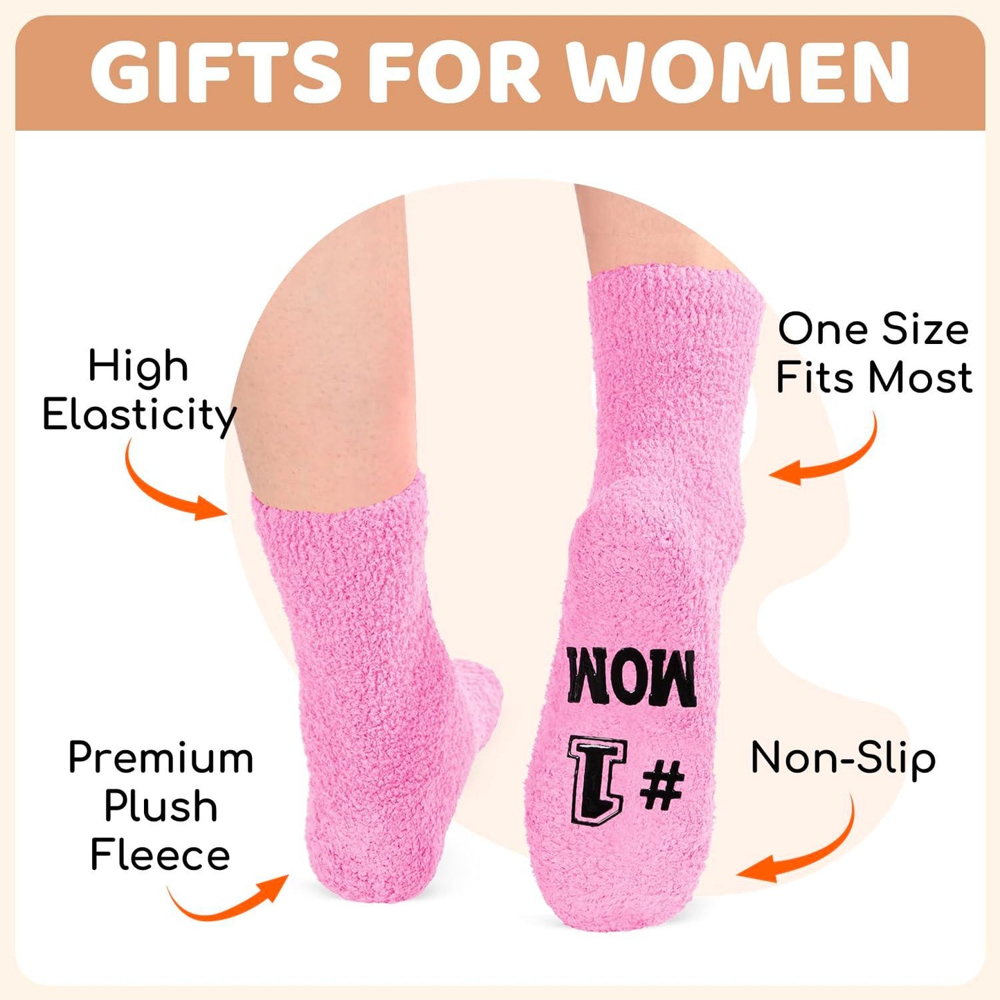 Cadeaux de fête des mères HAPPYPOP pour maman - Cadeaux maman pour femmes, cadeaux d'anniversaire maman, cadeaux pour maman de filles et fils, chaussettes cadeaux maman maman