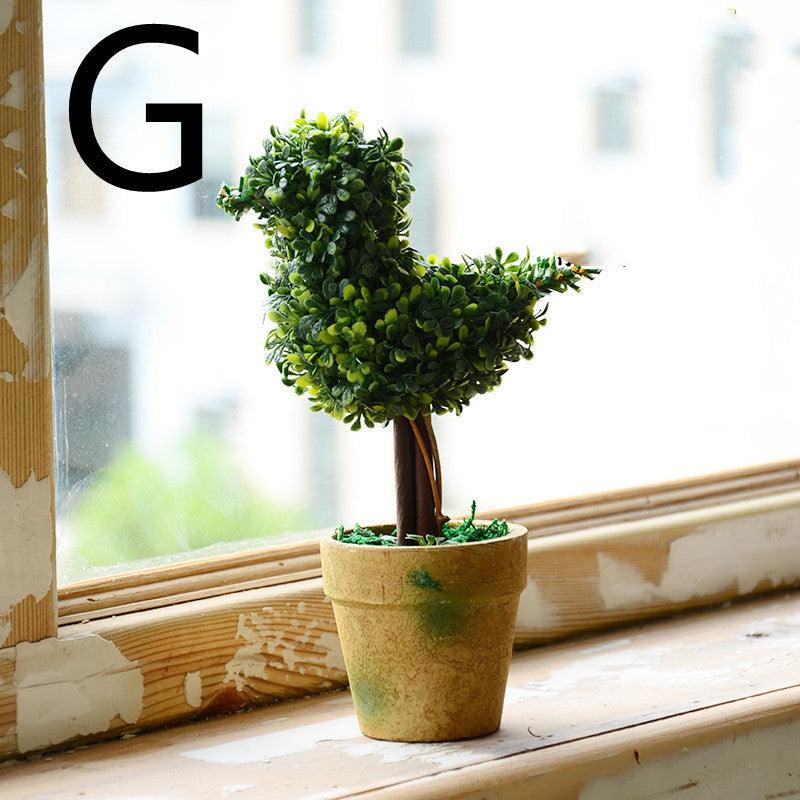 Idyllic Simulation Plant And Fake Flower Potted Indoor Living Room Furnishings