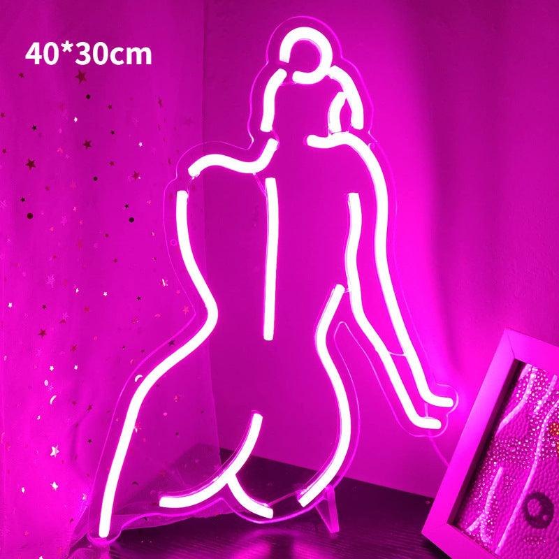 Barre lumineuse LED néon décorative en acrylique brillant