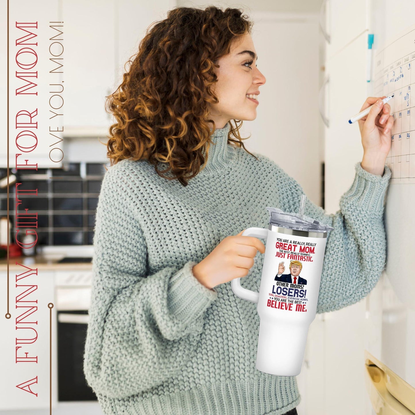 UMACVN Gifts for Mom from Daughter Son - Mothers Day Gifts for Mom Wife - Birthday, Christmas Gift Ideas for Moms - Gift for Mama, Moms, Mother from Kids - 20 Oz Stainless Steel White Tumbler