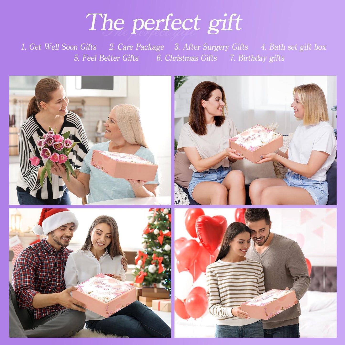 Cadeaux d'anniversaire pour femme, maman, amie, sœur, panier-cadeau spa relaxant unique, coffret de soins avec couverture de luxe, cadeaux de fête des mères pour maman, amie, sœur, épouse