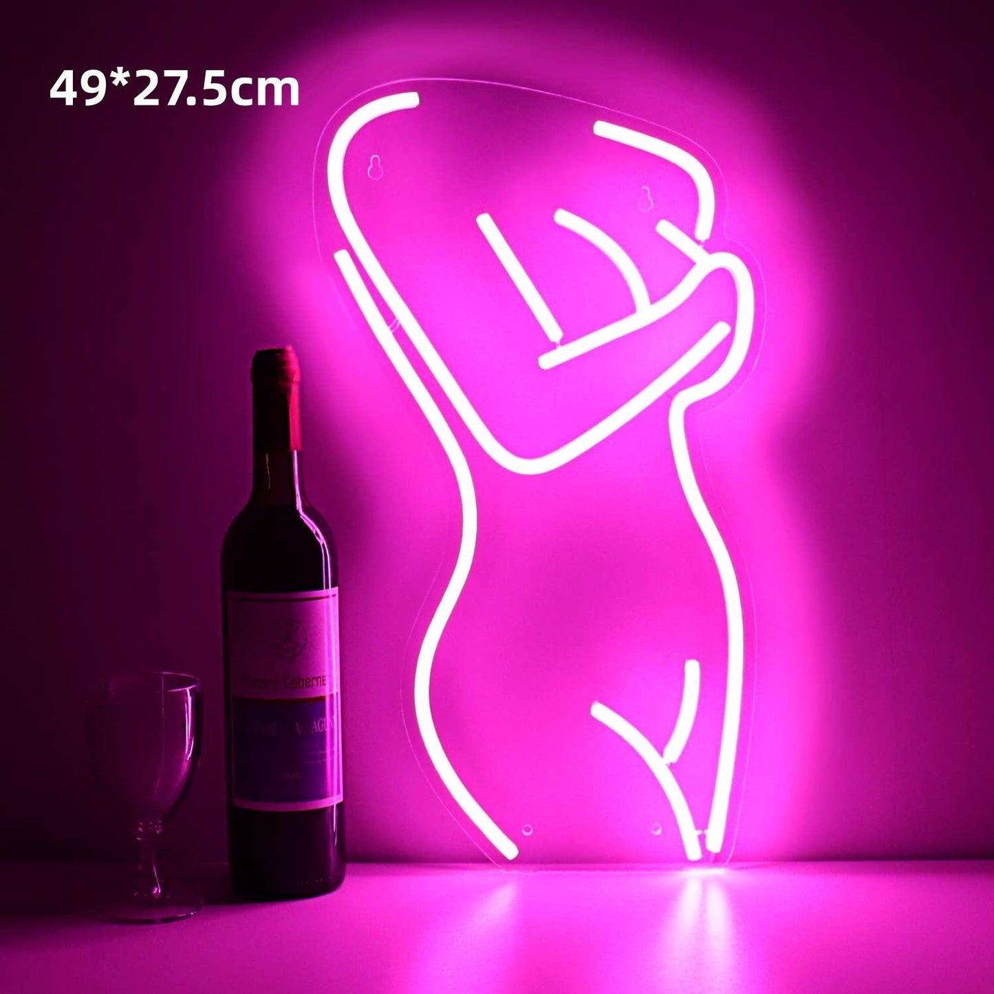 Barre lumineuse LED néon décorative en acrylique brillant