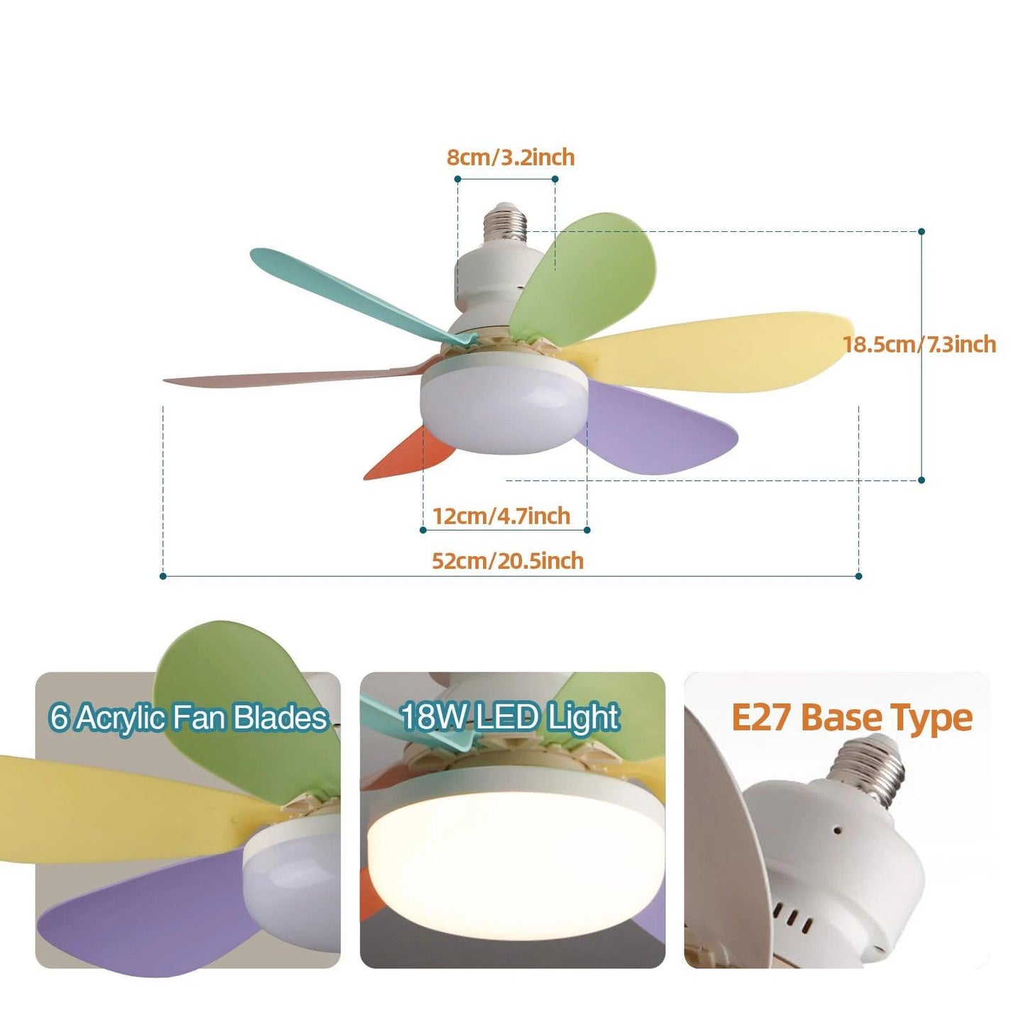 Plafonnier LED 30 W avec variateur d'intensité, culot E27, idéal pour un salon, un bureau ou un usage domestique, 85-265 V