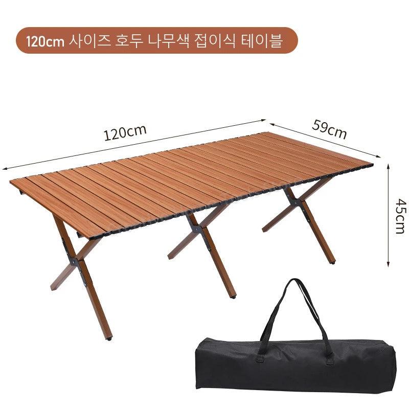 Table pliante de camping, table portable d'extérieur pour rouleaux d'œufs, table pliante pour pique-nique, table à manger sédentaire, table légère, bureau pliant