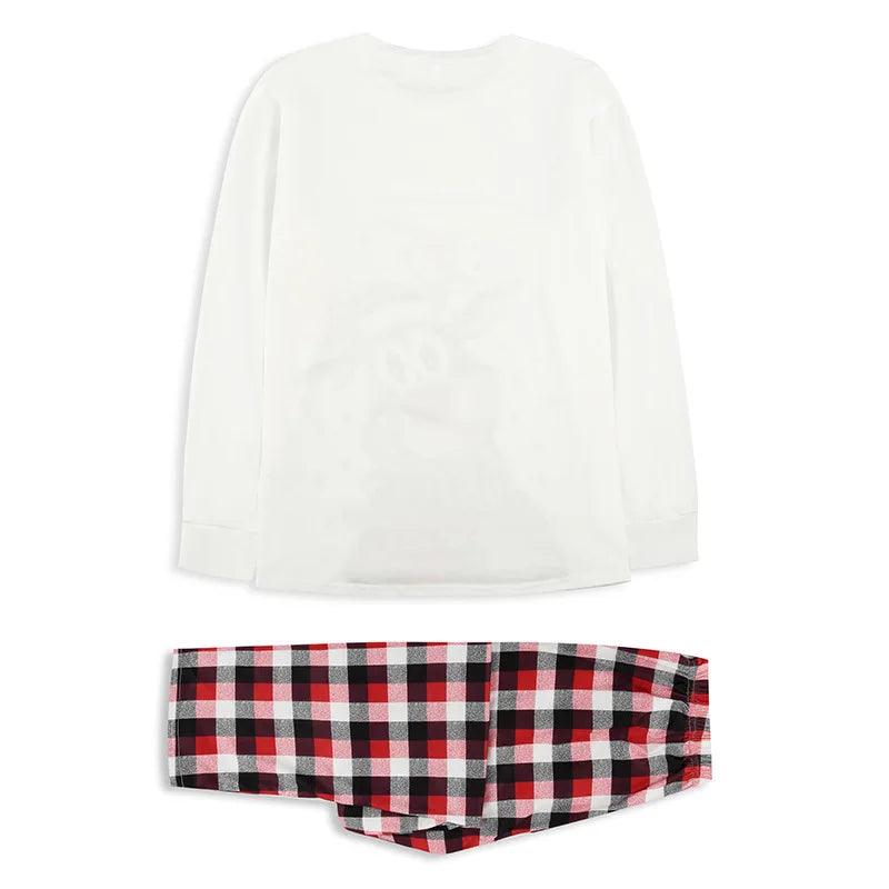 Ensemble de pyjama à manches longues pour la famille, imprimé élan de Noël 2024, vêtements de maison