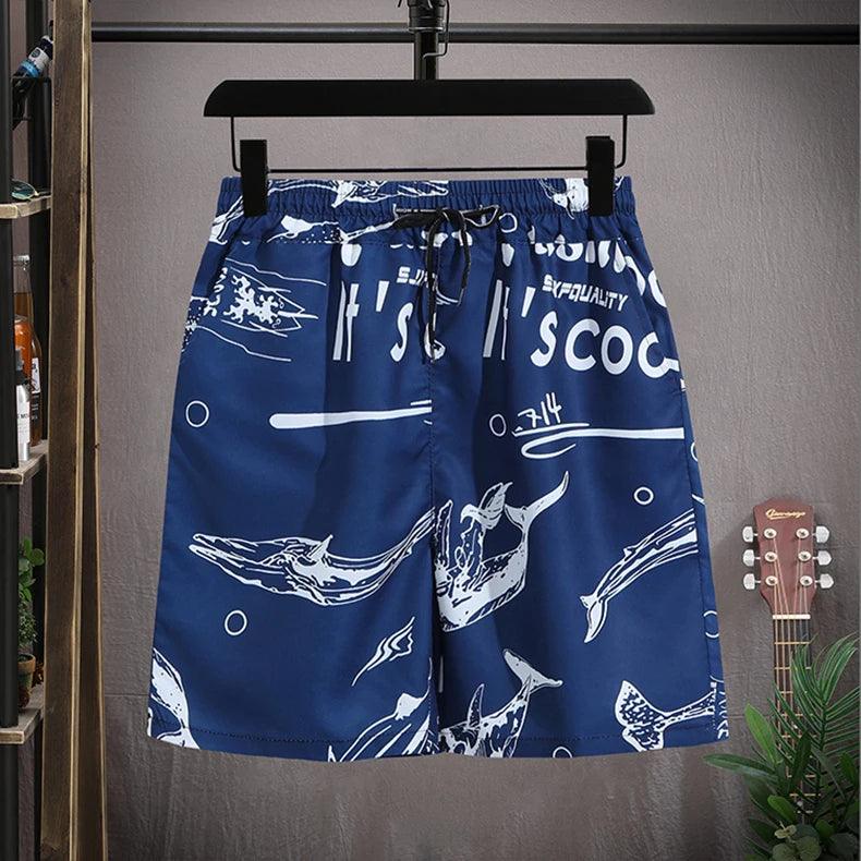Men's Hawaiian Beach Set Single Breasted Short Sleeve Shirt and Shorts Casual Summer Vacation Travel Outfit