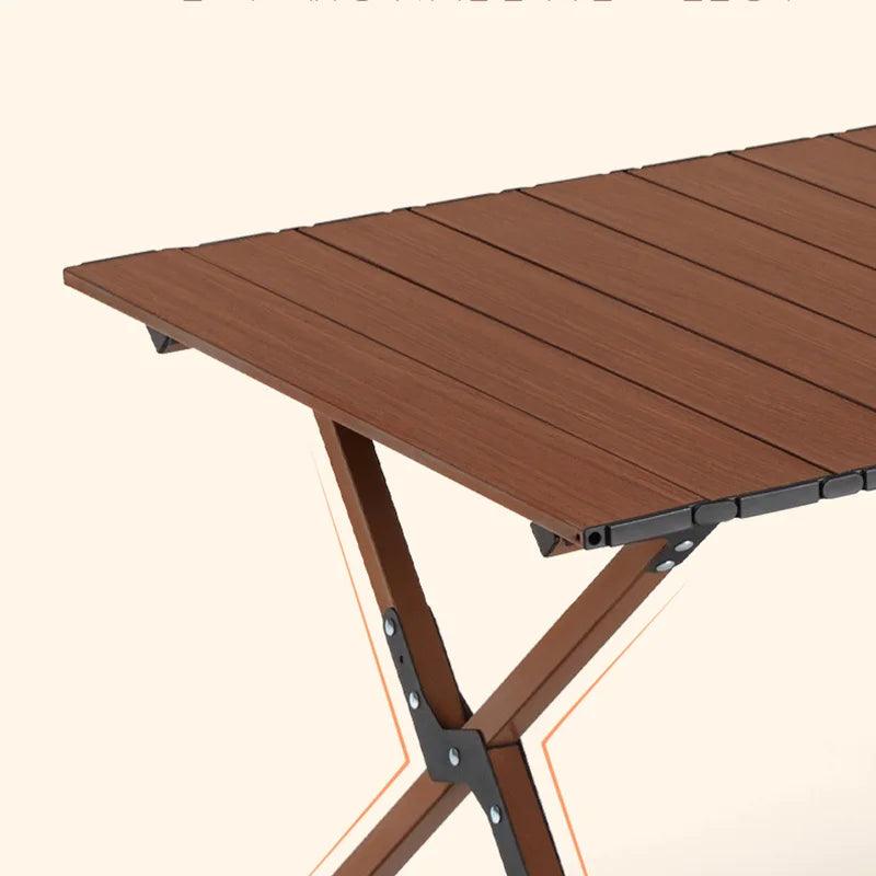 Table pliante de camping, table portable d'extérieur pour rouleaux d'œufs, table pliante pour pique-nique, table à manger sédentaire, table légère, bureau pliant