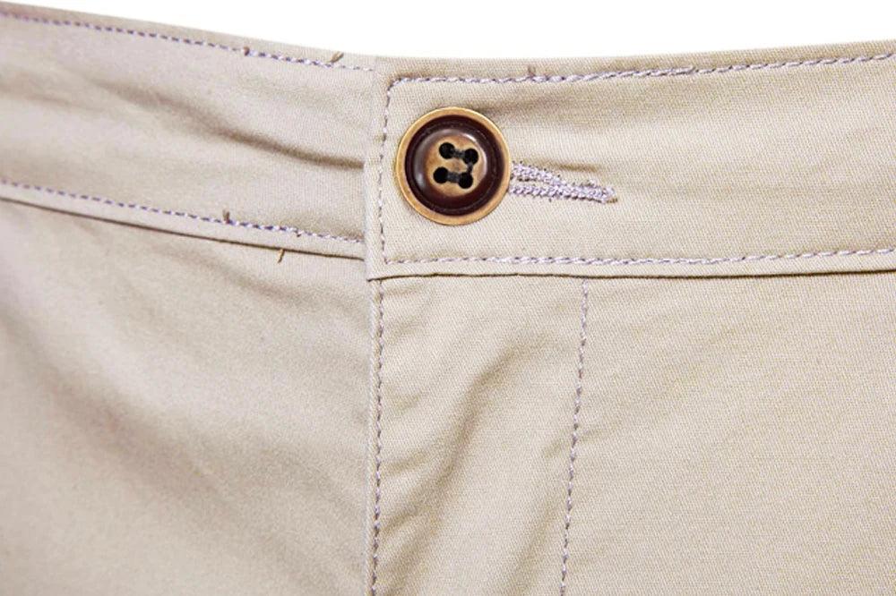 New Summer 100% Cotton Solid Shorts Men High Quality Casual Business Social Elastic Waist Men Shorts 10 Colors Beach Shorts