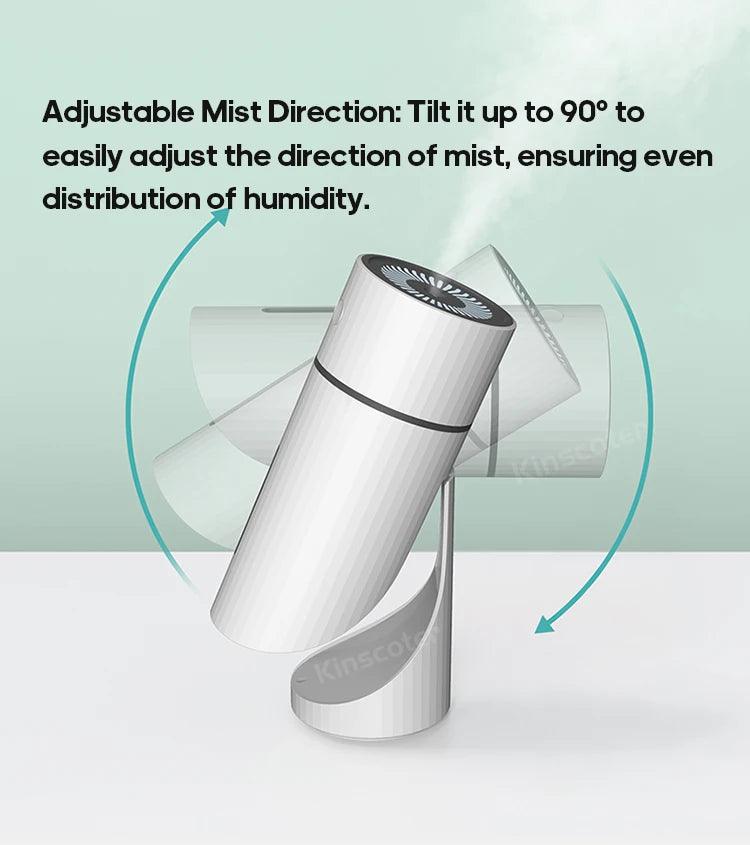 Humidificateur d'air sans fil 260 ml, diffuseur d'aromathérapie USB, batterie rechargeable 1000 mAh, brumisateur ultrasonique silencieux