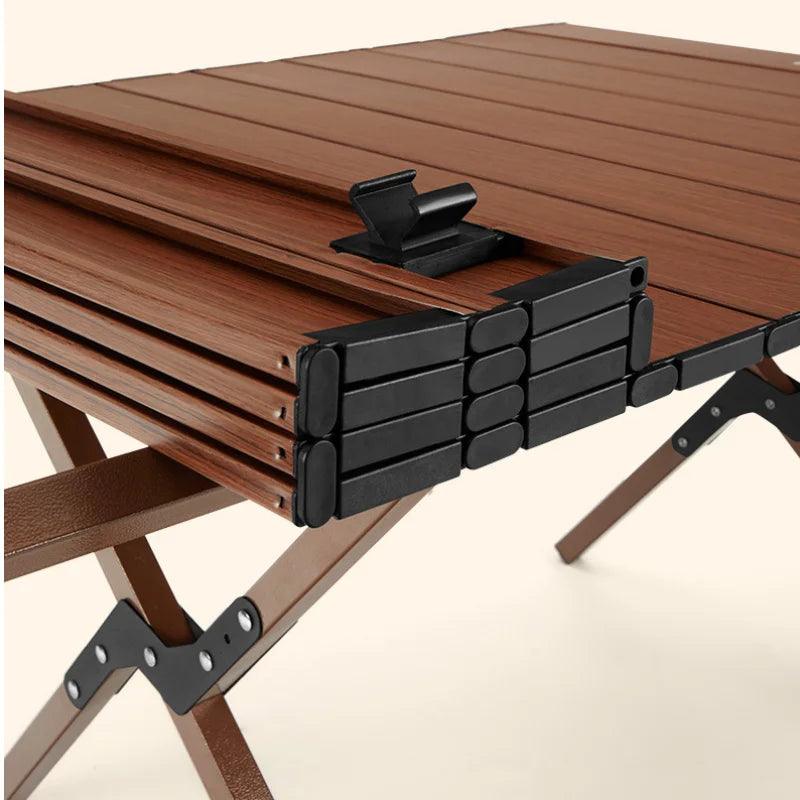 Table pliante de camping, table portable d'extérieur pour rouleaux d'œufs, table pliante pour pique-nique, table à manger sédentaire, table légère, bureau pliant