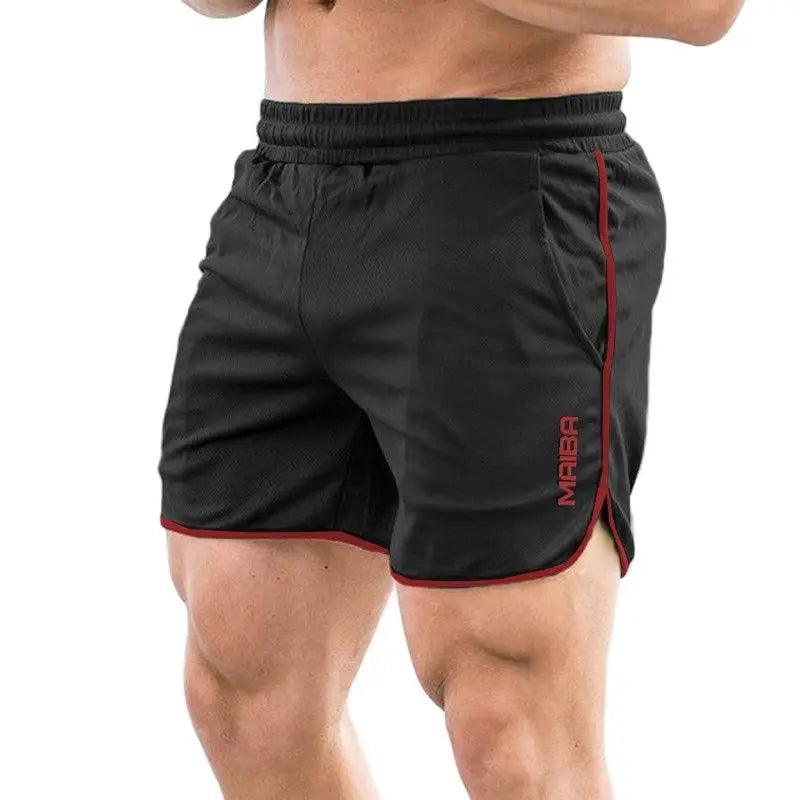 New Fitness Breathable Sports Shorts Running Quick Dry Pants Summer Slim Training Quarter Pants