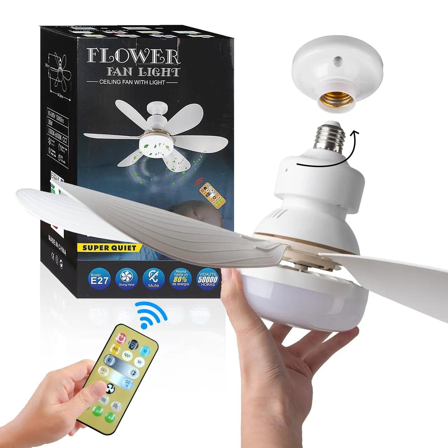 Plafonnier LED 30 W avec variateur d'intensité, culot E27, idéal pour un salon, un bureau ou un usage domestique, 85-265 V