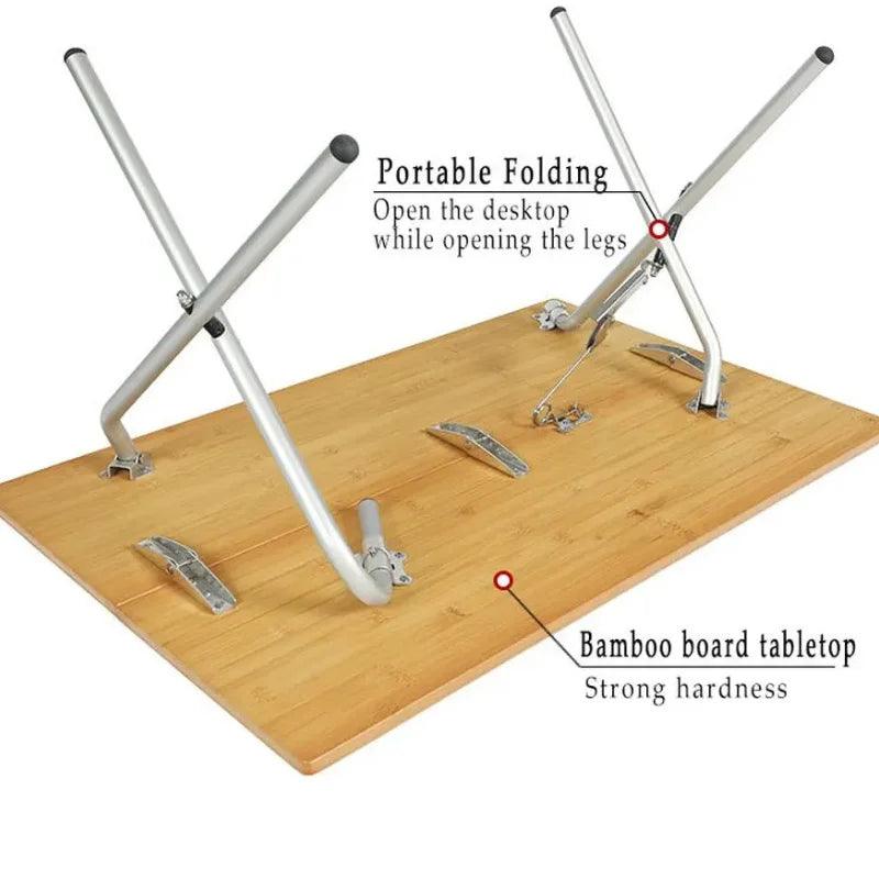 Table pliante de camping, table portable d'extérieur pour rouleaux d'œufs, table pliante pour pique-nique, table à manger sédentaire, table légère, bureau pliant