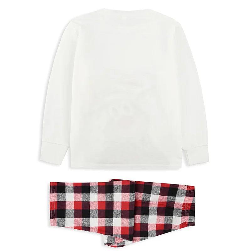 Ensemble de pyjama à manches longues pour la famille, imprimé élan de Noël 2024, vêtements de maison