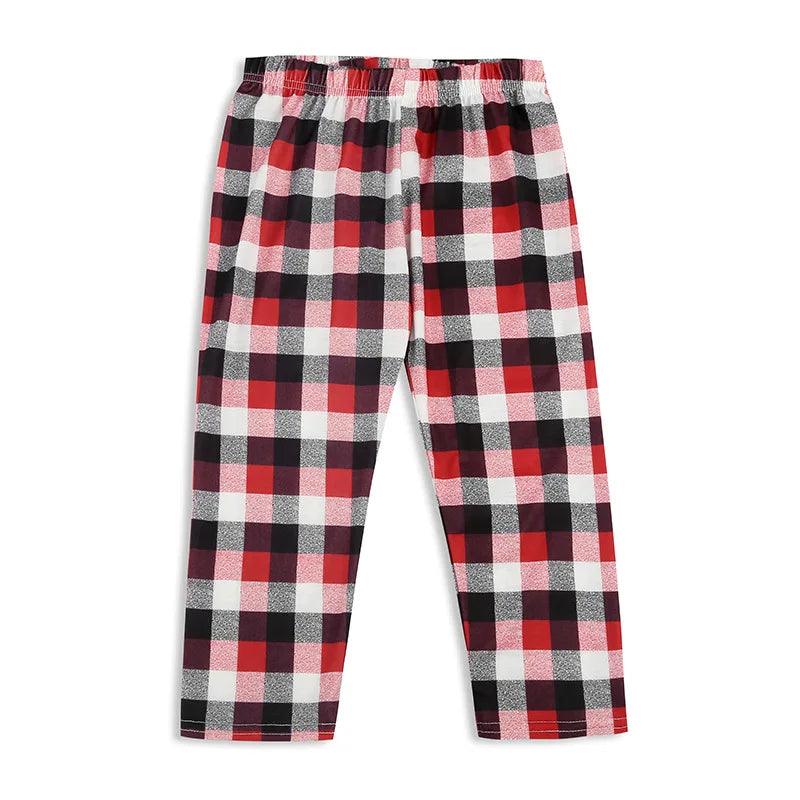 Ensemble de pyjama à manches longues pour la famille, imprimé élan de Noël 2024, vêtements de maison