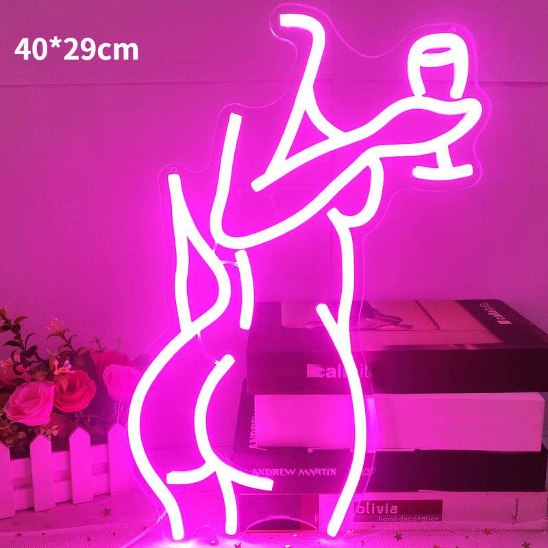Barre lumineuse LED néon décorative en acrylique brillant