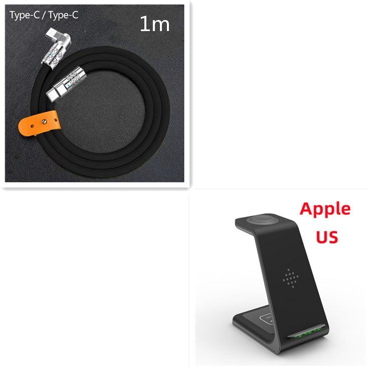 Station de charge rapide 3 en 1, support de chargeur sans fil, station de charge rapide sans fil pour support de téléphone